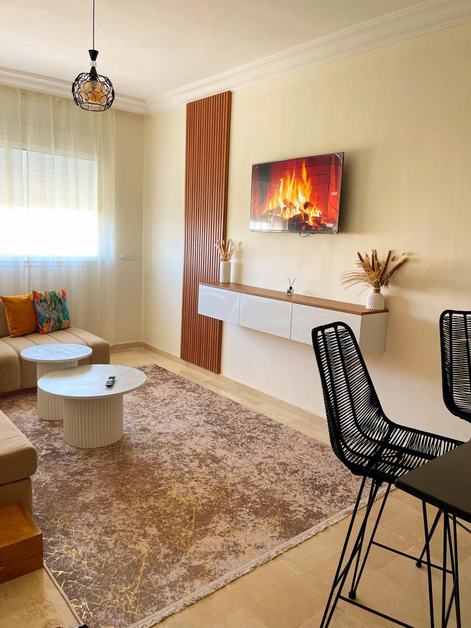 Elegant Appartement Avec Un Acces Piscine Jardin Parking Sous-Sol Et Wifi Haut Debit Fibre Optique Tanger Buitenkant foto