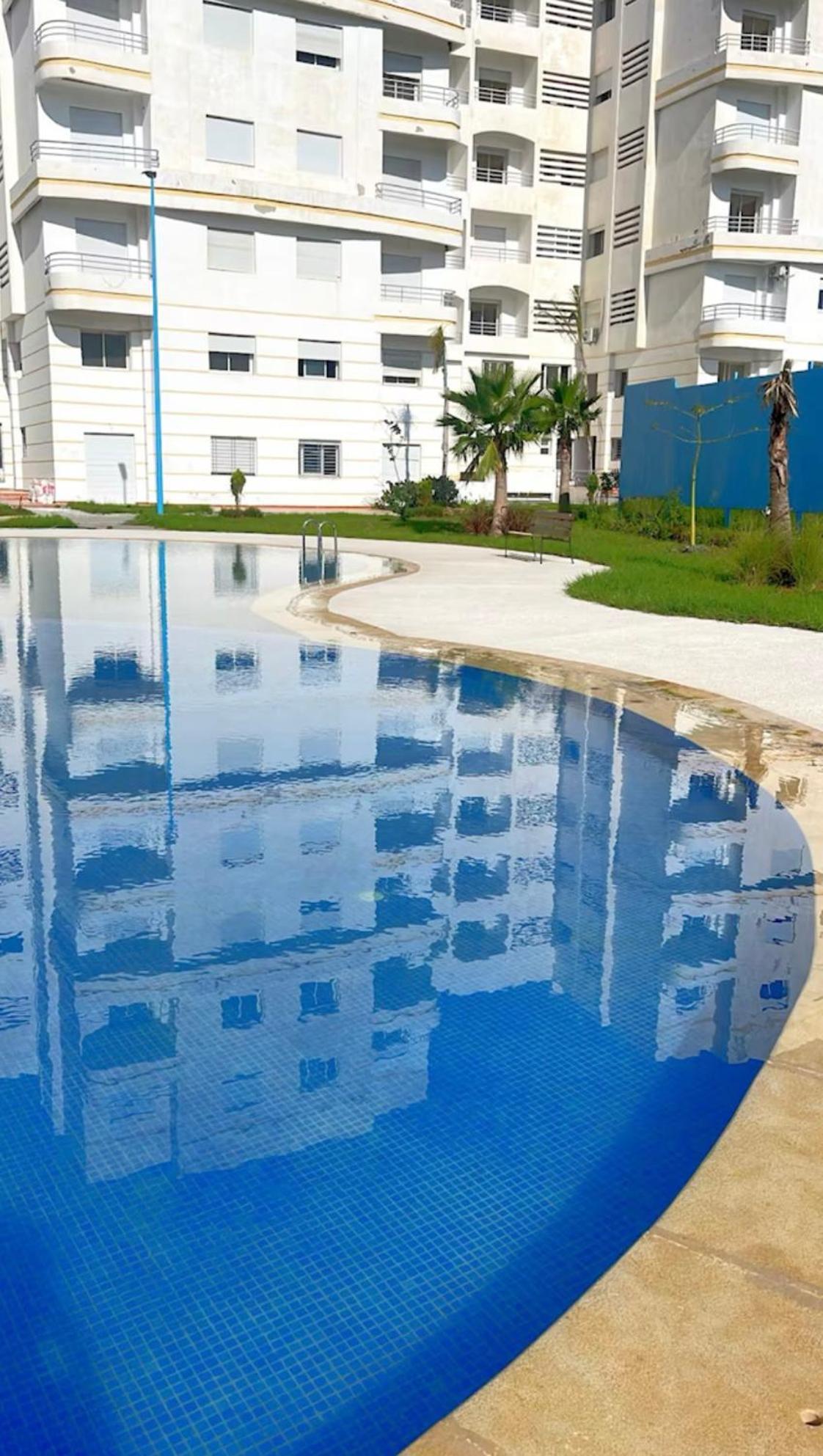 Elegant Appartement Avec Un Acces Piscine Jardin Parking Sous-Sol Et Wifi Haut Debit Fibre Optique Tanger Buitenkant foto